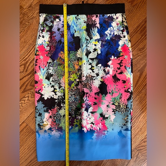 Milly Ombre Floral Print Midi Pencil Skirt - Picture 16 of 16